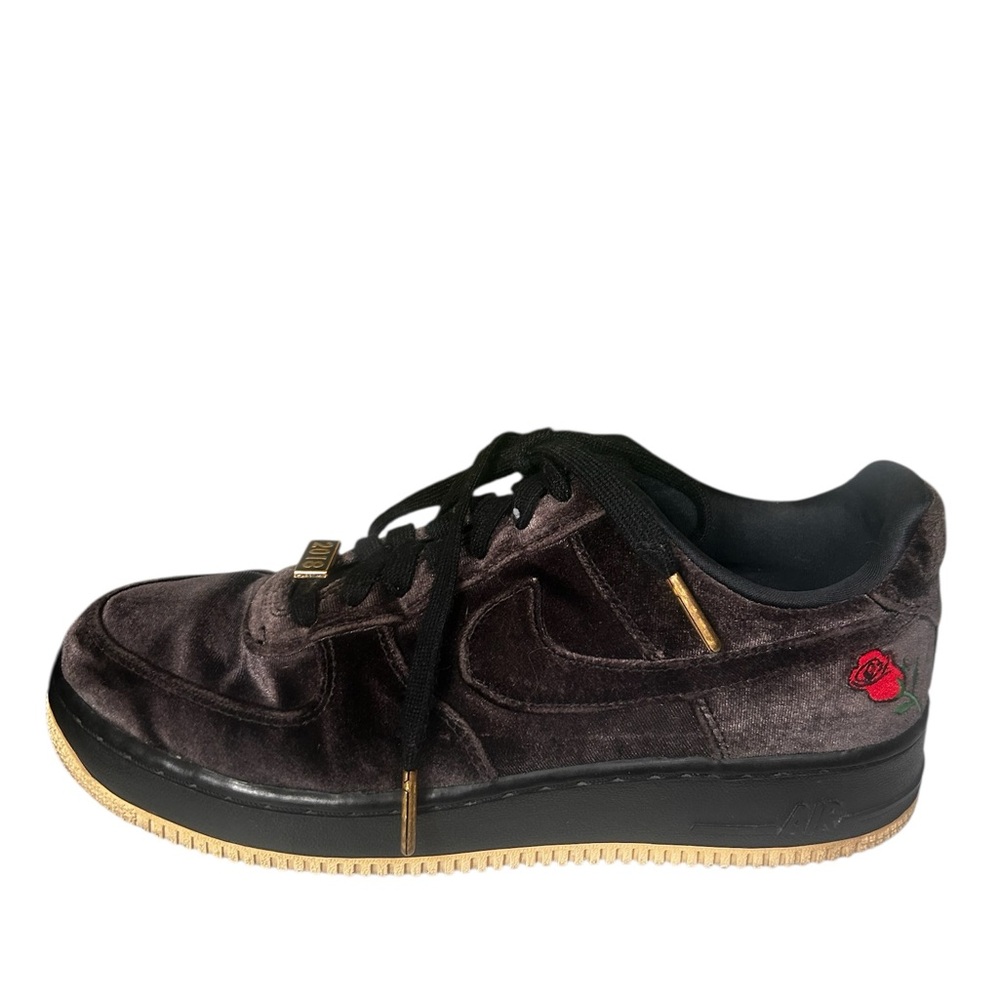 Nike Air Force 1 ‘07 QS Velvet Rose Black Sneakers 6.5 Men / 8 Women